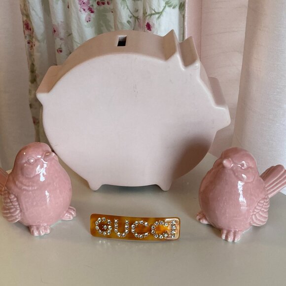 Gucci rhinestone  and tortoiseshell auto-clasp barrette - Picture 1 of 2
